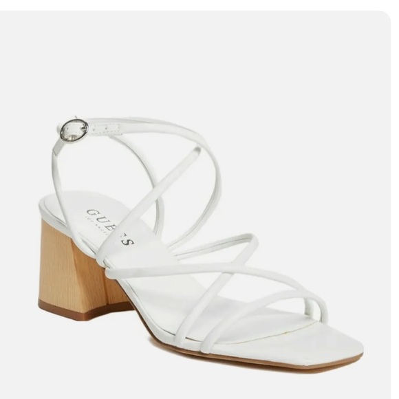Guess Nayland 2 Strappy White Sandal - Picture 1 of 3